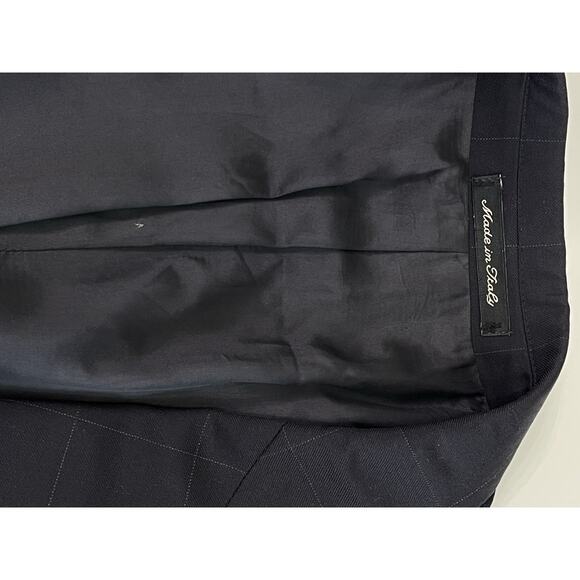 Vintage Faconnable Men’s Sports Jacket 60 Made In Italy Virgin Wool Navy Blue - Picture 5 of 7